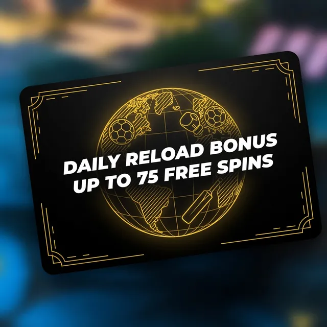 Daily reload bonus at RajBet with up to 75 free spins for existing users
